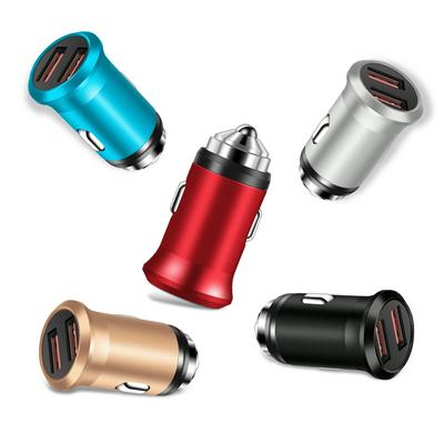 Dual USB Car Charger Tablets Portable Mini 2.4A Fast Charger Phone Adapter  