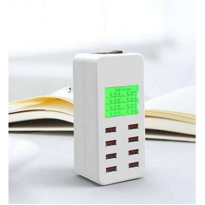 8-port USB Charging Station with LED Display Screen for iPhone, iPad, Samsung, Huawei