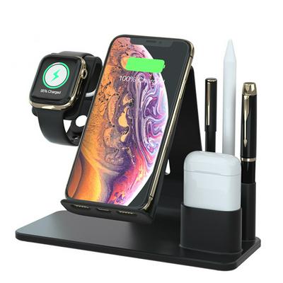 3 IN 1 10W Qi Draadloze Oplader Voor Iphone X XS XR 8 Plus Snelle Chargeur Snel Opladen Voor apple Horloge Airpods Cargador Inalambrico