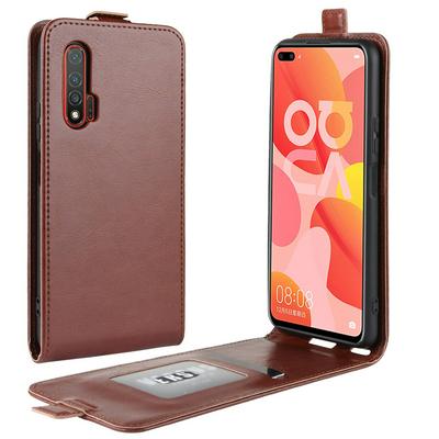 R64 Pattern Single Fold Edge Up and Down Vertical Flip PU Leather + Soft TPU with Card Slot and Magnetic Buckle Protective Case for Huawei nova 6