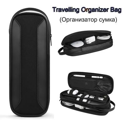 WIWU 2 Layers Large Capacity Pouch X Multiple Compartments Waterproof Digital Items USB Cable Traveling Storage Bag Zipper Organizer