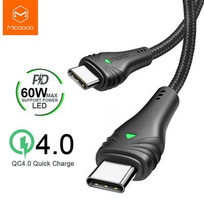 Mcdodo CA-666 60W PD USB Type C To USB C Fast Charge QC4.0 Data Cable Cord for Samsung S9 Huawei Xiaomi Notebook Macbook 2017 Pro 