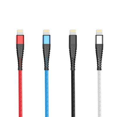 1m 3A 8 Pin Interface Fish Bone Durable Data Sync & Fast Charging USB Cable for Devices with 8 Pin Interfaces