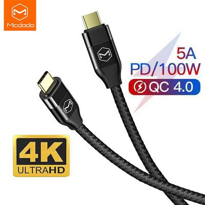 Mcdodo CA-713 usb 3.1 Type C Cable for MacBook Pro 100 W Fast Charging 4.0 of 3.0 Samsung S10 Xiaomi Huawei ipad pro 2020 with Charger