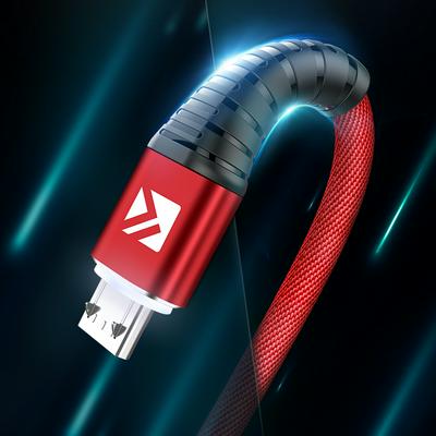 FLOVEME 1m TPE with Soft LED Light USB Fast Charging Micro USB Cable for Devices with Micro USB Interfaces