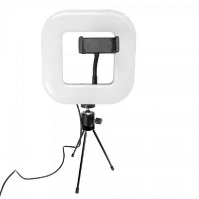 18cm Width Square Fill lamp Light Set with Tripod Stand Phone Clip 3 Colors Dimmable Light Sourse Selfie Live Broadcast Lights