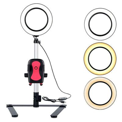 5.7 inch Desktop Live Beauty Fill Light Ring Lamp Mobile Phone Bracket Makeup Beauty Photography Light