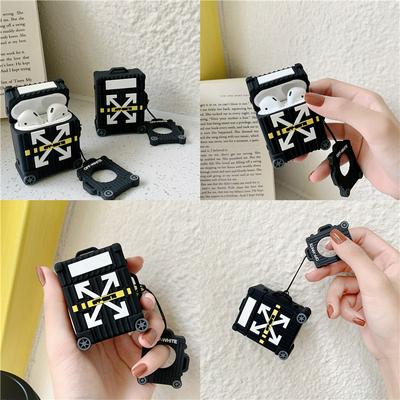 Soft Cover for AirPods Charging Case, Luggage Style Case with Matching Keyring