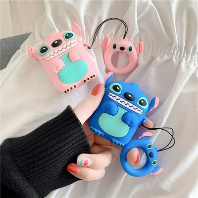 Soft Cover for AirPods Charging Case, Clever Lilo & Stitch Case with Matching Keyring