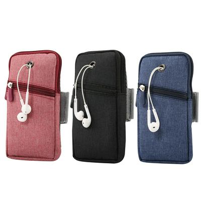 Solid Color Design Multi-Function Outdoor Running Armband Phone Bag with Earphone Hole for Cell Phone Less Than 6.5 Inch