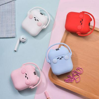 Ike Family Rock Cat Airpods Case Keychain AirPod Earbud Charging Bluetooth Earphone Protective Hard Cover Case 
