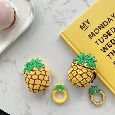 Pineapple Airpods Case Keychain AirPod Earbud Charging Bluetooth Earphone Protective Hard Cover Case 