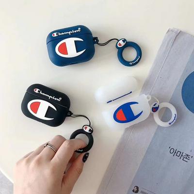 Champion Airpods Pro Case Keychain AirPod Earbud Charging Bluetooth Earphone Protective Cover Case 