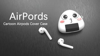 Black and White Sushi Silicon Apple Airpods Pro Keychain AirPod Earbud Charging Bluetooth Earphone Protective Cover Case 