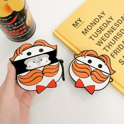 Uncle Beard Airpods Case Keychain AirPod Earbud Charging Bluetooth Earphone Protective Hard Cover Case   