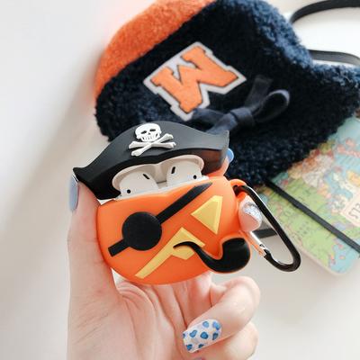 Pirate Smoking Airpods Case Keychain AirPod Earbud Charging Bluetooth Earphone Protective Hard Cover Case 