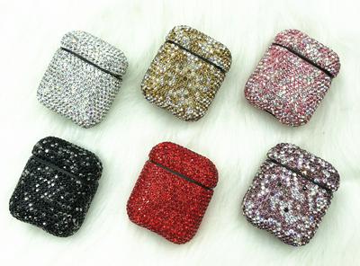 Diamond Bling Airpods Case Keychain AirPod Earbud Charging Bluetooth Earphone Protective Hard Cover Case 