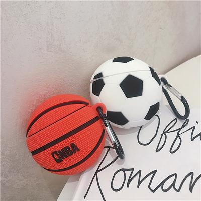 Football Basketball Airpods Case Keychain AirPod Earbud Charging Bluetooth Earphone Protective Hard Cover Case 