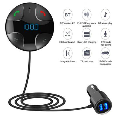BC29B BT FM Transmitter Magnetic Car BT Transmitter Wireless Radio Adapter Mp3 Player BT Handsfree Dual USB Universal