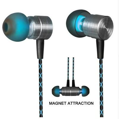 Magnetic Earphone HIFI Fever In-Ear Earphone Transient Metal Headset Heavy Low Quality Earbuds Virulent Voice 