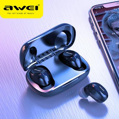 AWEI T20 Budget TWS In Ear Mini Earbuds Gaming Bluetooth 5.0 Quality Sound Hifi Earphones With Mic Touch Contorl Wireless Headset