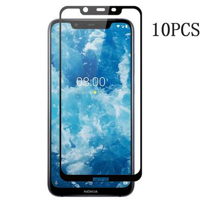  10PCS 0.26mm 9H Hardness 2.5D Explosion-proof Anti-Scratch Full Glue Tempered Glass Screen Protector Film for Nokia 8.1 /X7 /7.1 Plus 