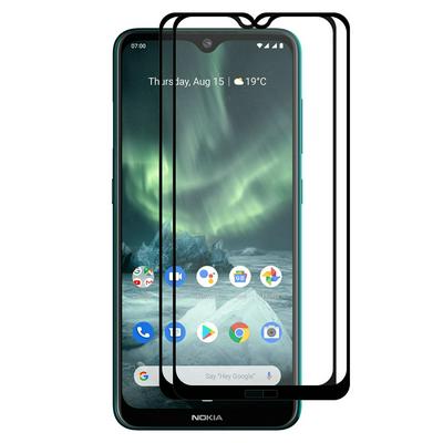 2Pcs * 2.5D Full Glue Dustproof Explosion Proof Tempered Glass Screen Protector Film for Nokia 7.2 