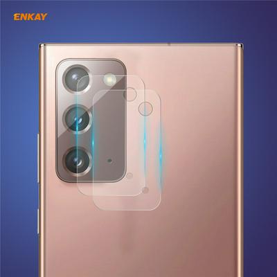 2PCS ENKAY Rear Camera Screen Protector 0.2mm 9H 2.15D Arc Edge Toughened Glass Protective Film for Samsung Galaxy Note20