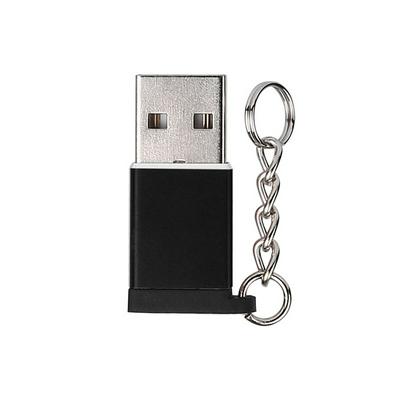 USB 3.0 to USB-C Type-C Adapter Aluminum Convert Connector Fast Charging  Connector with Keychain Charger fit