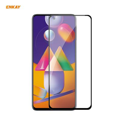 ENKAY Hat Prince 0.26mm 9H 2.5D Full Glue Full Cover Tempered Glass Protective Film for Samsung Galaxy M31s