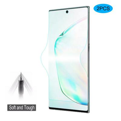 2pcs Soft Hydrogel Screen Protector for Samsung Galaxy Note 10, 3D Anti-fingerprint Full-cover Screen Film 