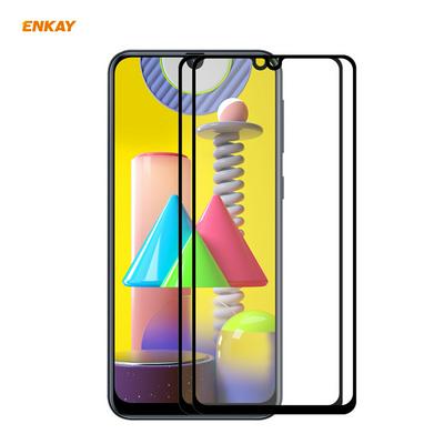 2pcs Enkay Hat-Prince 0.26mm 9H Hardness 2.5D Anti-Scratch Anti-Fingerprint Full Glue Full Coverage Tempered Glass Screen Protector for Samsung Galaxy M31 / M21