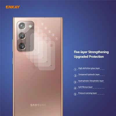 ENKAY Rear Camera Screen Protector 0.2mm 9H 2.15D Arc Edge Toughened Glass Protective Film for Samsung Galaxy Note20