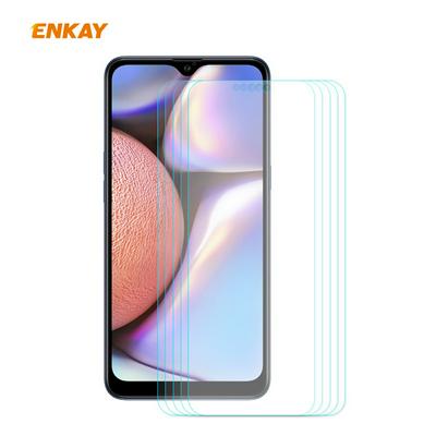 5PCS ENKAY Straw Hat Prince 0.26mm 9H Hardness 2.5D Arc Edge Transparent Anti-Scratch Toughened Glass Protective Film for Samsung Galaxy A10S