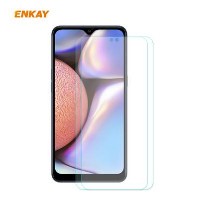 2PCS ENKAY Straw Hat Prince 0.26mm 9H Hardness 2.5D Arc Edge Transparent Anti-Scratch Toughened Glass Protective Film for Samsung Galaxy A10S