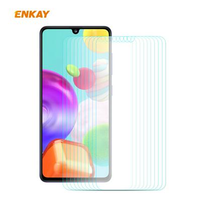 10PCS ENKAY Straw Hat Prince 0.26mm 9H Hardness 2.5D Arc Edge Tempered Glass Protective Film for Samsung Galaxy A41
