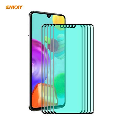 5PCS ENKAY Hat Prince 0.26mm 9H 6D Green Light Eye Protection Series Full Screen Coverage Tempered Film for Samsung Galaxy A41
