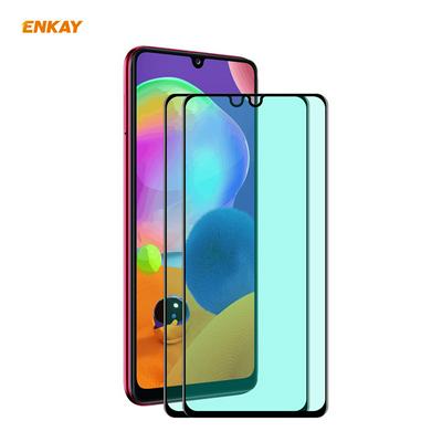 2PCS ENKAY Hat Prince 0.26mm 9H 6D Green Light Eye Protection Series Full Screen Coverage Tempered Film for Samsung Galaxy A31