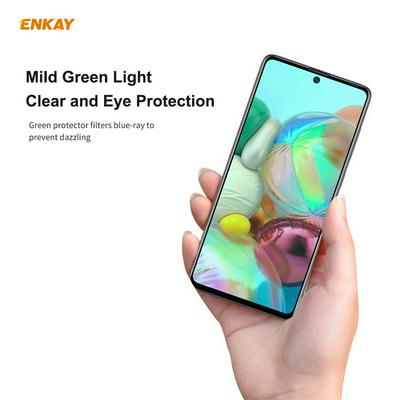 5PCS ENKAY Hat Prince 0.26mm 9H 6D Green Light Eye Protection Series Full Screen Coverage Tempered Film for Samsung Galaxy A71