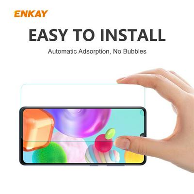 2PCS ENKAY Straw Hat Prince 0.26mm 9H Hardness 2.5D Arc Edge Tempered Glass Protective Film for Samsung Galaxy A41