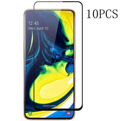 10PCS 0.26mm  9H Hardness HD Anti-Scratch Full Screen Tempered Glass Screen Protector Film for Samsung Galaxy A80