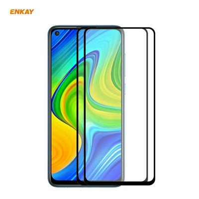 2pcs Enkay Hat-Prince 0.26mm 9H Hardness 2.5D Anti-Scratch Anti-Fingerprint Full Coverage Tempered Glass Screen Protector for Xiaomi Redmi 10X 4G / Note 9