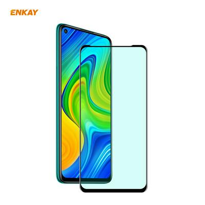 ENKAY Hat Prince 0.26mm 9H 6D Green Light Eye Protection Series Full Screen Coverage Tempered Film for Xiaomi Redmi 10X 4G / Note 9