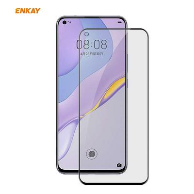 ENKAY Straw Hat Prince Anti-Peeping Series 0.26mm 9H 6D Curved Hot-bending Full-screen Cover Tempered Glass Protective Film for HUAWEI Nova 7