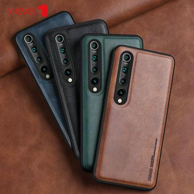X-Level Earl Series Shockproof Leather Coated Soft TPU Back Cover Protective Case for Xiaomi Mi 10 5G