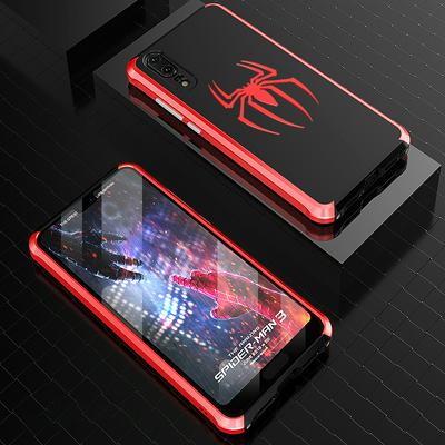 with Pattern Printed Guardian Series Armor Detachable Aluminium Metal Frame Back Cover Case for Huawei P20 Pro 