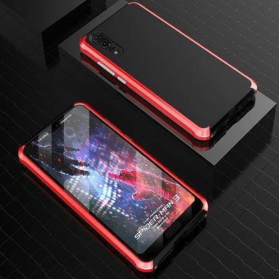 Guardian Series Armor Detachable Aluminium Metal Frame Back Cover Case for Huawei P20 