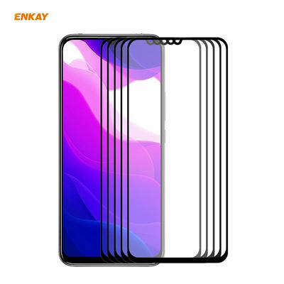 5pcs Enkay Hat-Prince 0.26mm 9H Hardness 2.5D Anti-Scratch Anti-Fingerprint Full Glue Full Coverage Tempered Glass Screen Protector for Huawei Honor X10 5G