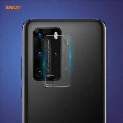 ENKAY Rear Camera Screen Protector 0.2mm 9H 2.15D Arc Edge Toughened Glass Protective Film for HUAWEI P40 Pro