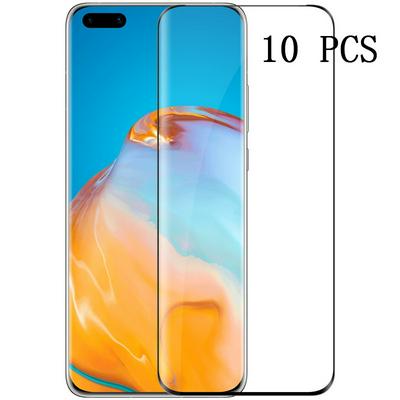 10PCS 0.26mm  9H Hardness HD Anti-Scratch Full Screen (Full Glue) Tempered Glass Screen Protector Film for Huawei P40